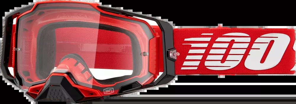 100% Armega Goggle RED Clear Lens – 50004-00033