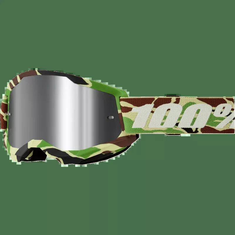 100% Strata 2 Goggle WAR Mirror Silver Lens