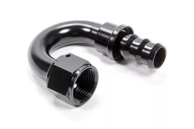 #12 180 Degree Hose End Push Lock HF-18012BLK
