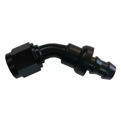 #4 45 Degree Hose End Push Lock HF-14504BLK