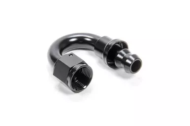 #6 180 Degree Hose End Push Lock HF-18006BLK