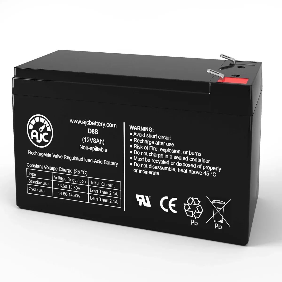 AJC Battery Compatible with APC SRT5KRMXLT 12V 8Ah UPS Battery