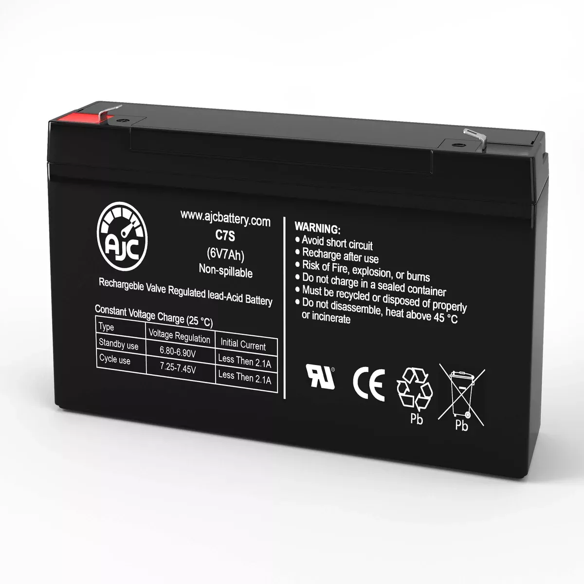 AJC Battery Compatible with Dual-Lite 120490 6V 7Ah Emergency Light Battery