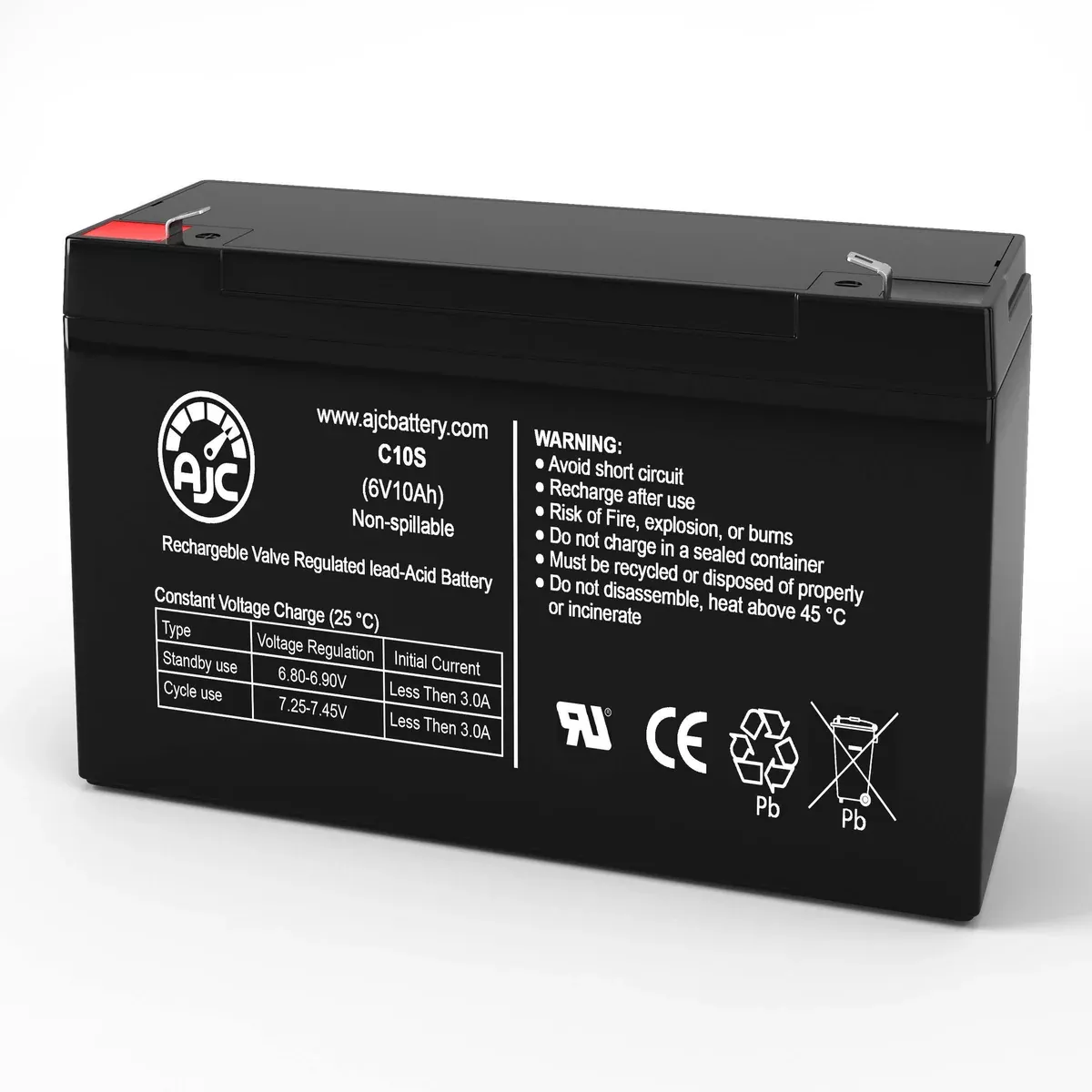 AJC Battery Compatible with Elsar 108 6V 10Ah Emergency Light Battery