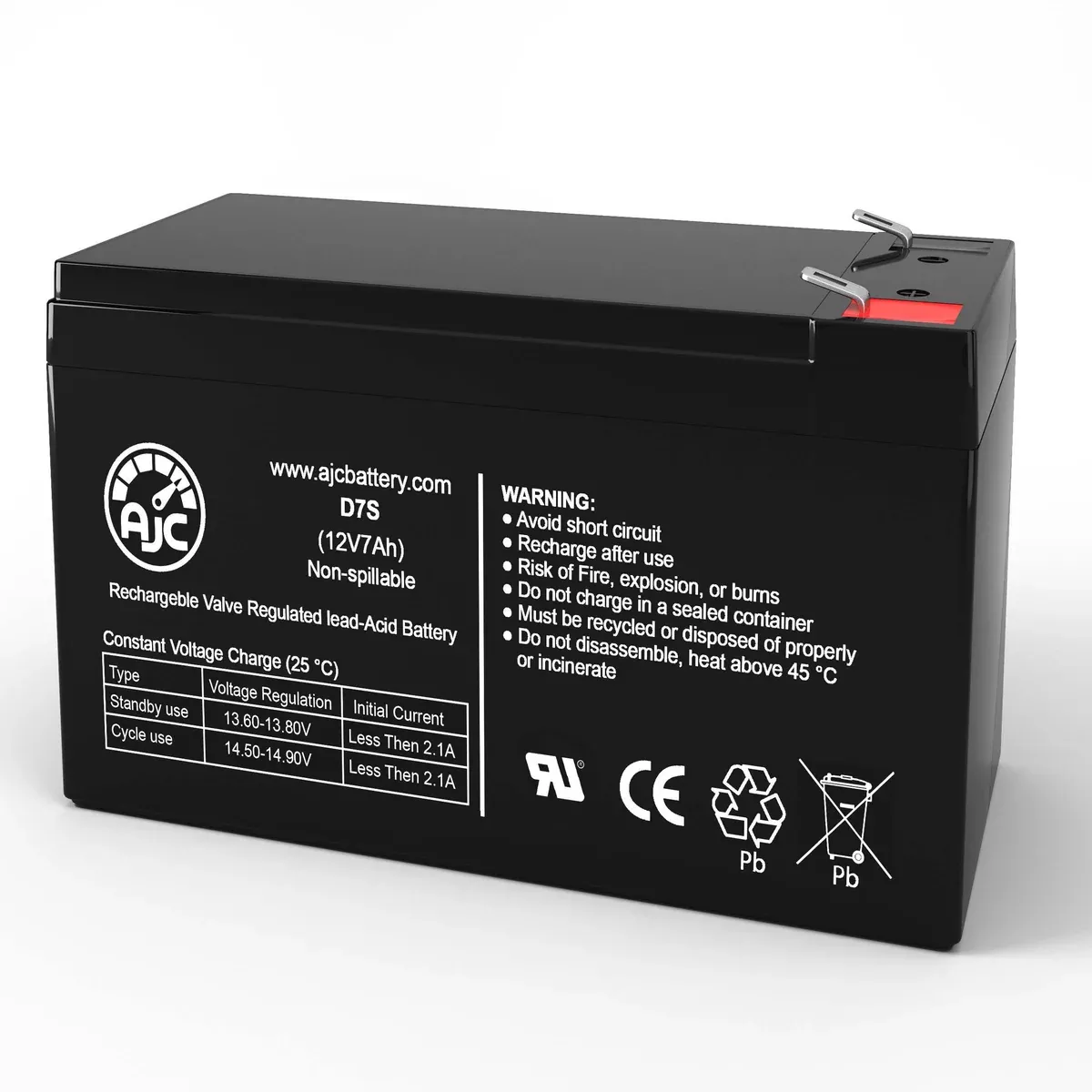 AJC Battery Compatible with Exide S12V300F 12V 7Ah UPS Battery