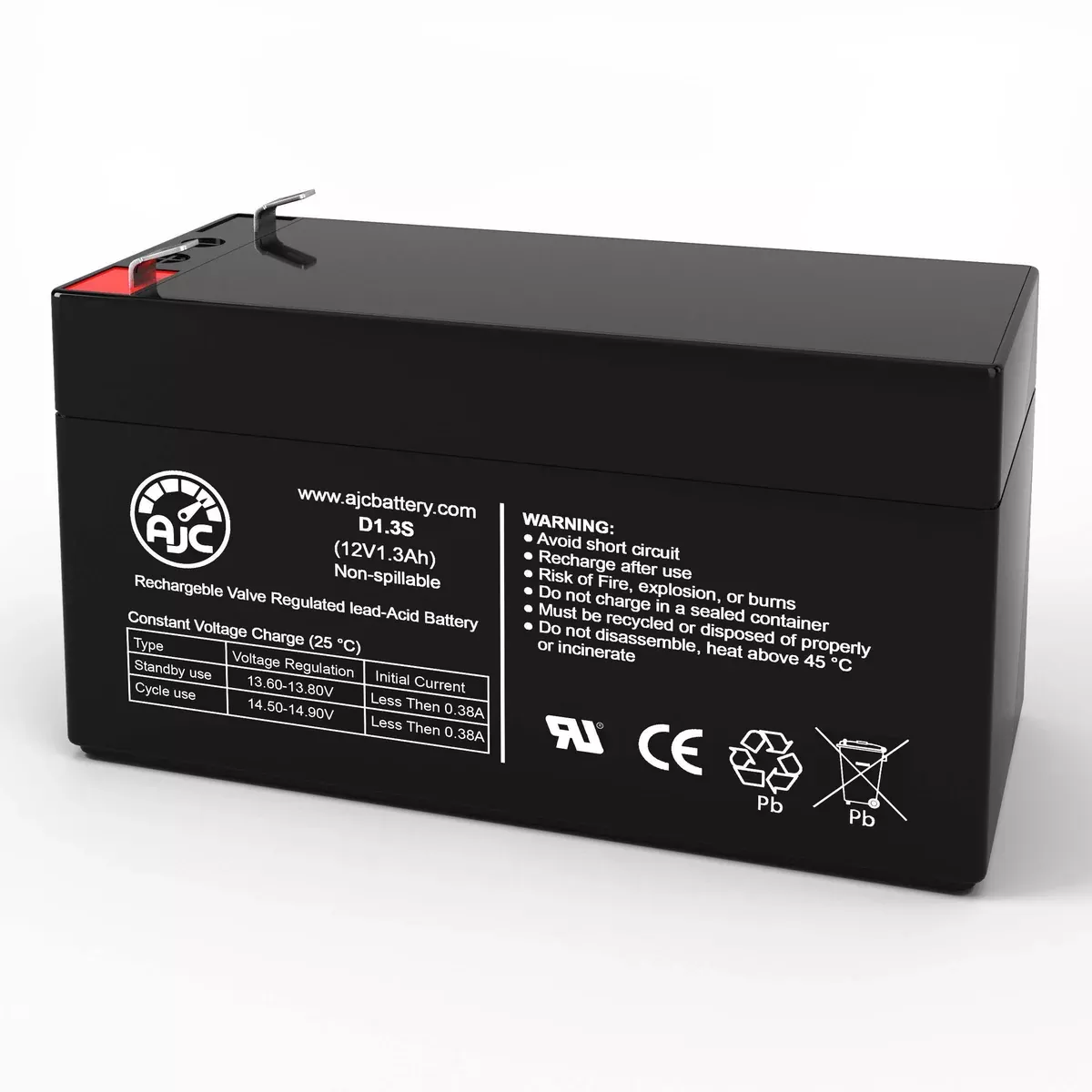 AJC Battery Compatible with Simplex 20819287 12V 1.3Ah Industrial Battery