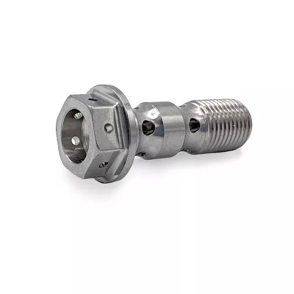 Alpha Racing Titanium Double Banjo Bolt M10x1.0x29 MM