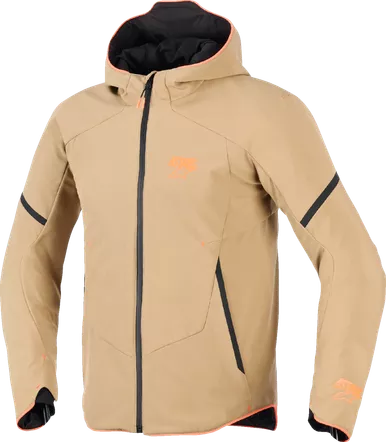 Alpinestars Aeroshell Waterproof Dark Khaki Black Orange Fluo Jacket