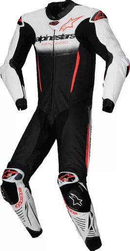 Alpinestars GP-R7 1-PC White Black Red Leather Suit