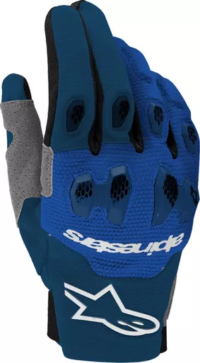 Alpinestars Pro-Dura Navy Bright Blue White Gloves