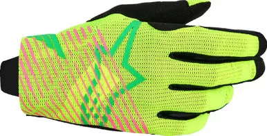 Alpinestars Radar Pro Green Fluo Yellow Pink Gloves