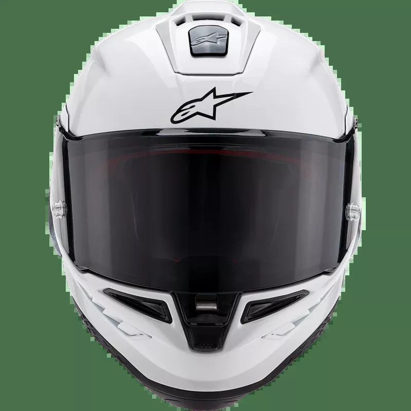Alpinestars S-R10 Solid Helmet WHT GLS/BLK