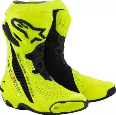 Alpinestars Supertech R Vented Fluorescent Yellow Black Boots