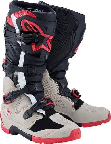 Alpinestars Tech 7 Enduro Black Light Gray Bright Red Boots