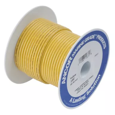 Ancor 113905 Tinned Copper Battery Cable 4 AWG Yellow 50ft
