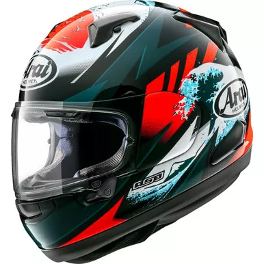 Arai 0101-16004 Quantum-X Wave Motorcycle Helmet Black/Red/White X-Small