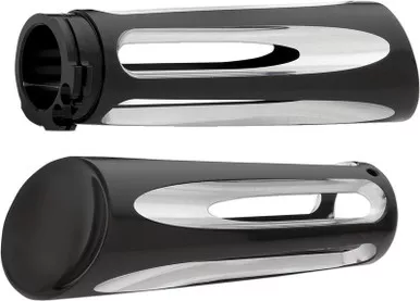 Arlen Ness Grips Deep Cut Billet Black - 07-132