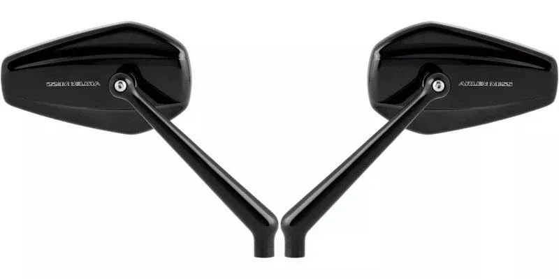 Arlen Ness Mini Stocker Right & Left Black Mirror Screw-In Universal & Harley