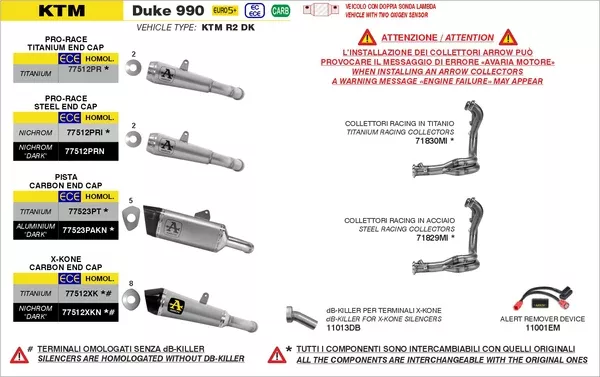 Arrow 71829MI Stainless Steel Racing Headers