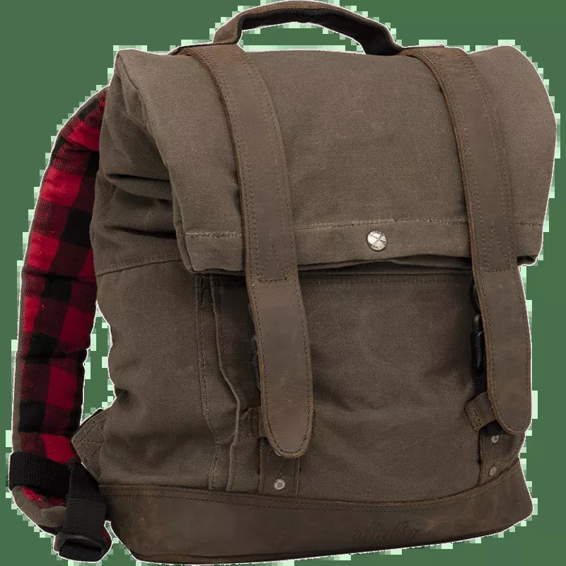 Burly Brand Roll Top Backpack Dark OAK