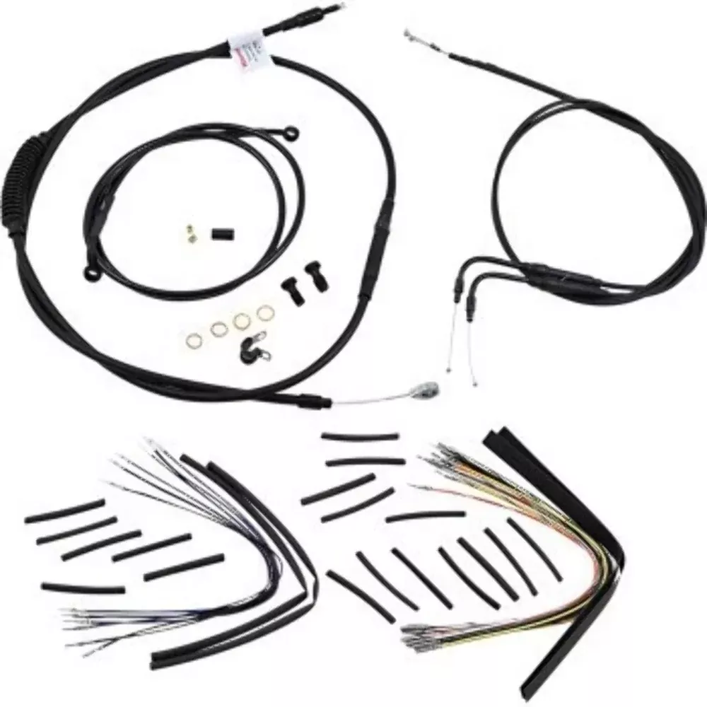 Burly Extended Cable Brake Line Kit 16" Apes for 00-06 Harley Davidson Softail