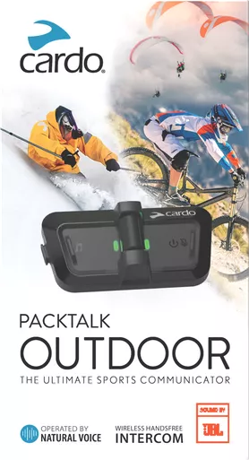 Cardo Packtalk Outdoor Bluetooth Communication Single Black
