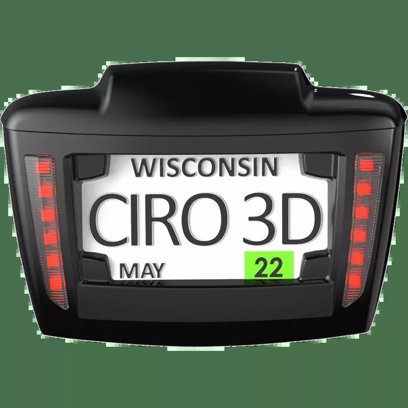Ciro Lighted License Plate Frame For TRI Glide,