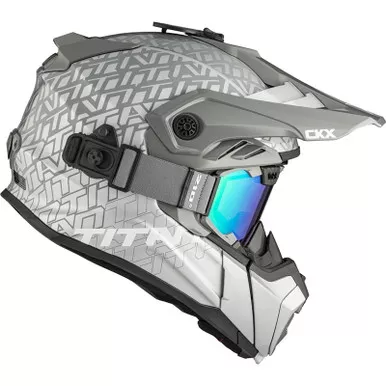 CKX Titan Air Flow Silver Glossy Roar Helmet