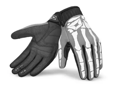 Cortech Standard Issue Bones Gray White Gloves