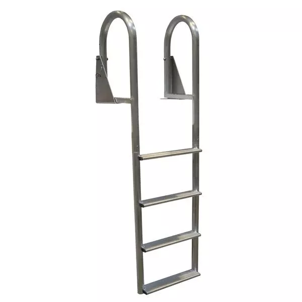 Dock Edge Flip-Up Wide Step Dock Ladder