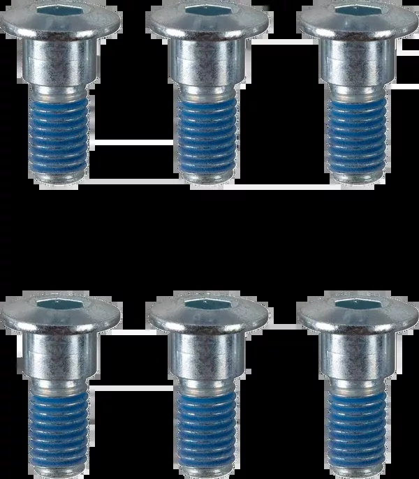 EBC Brakes Bolts - Rotor/High Tensile - Rear - 6 Pack