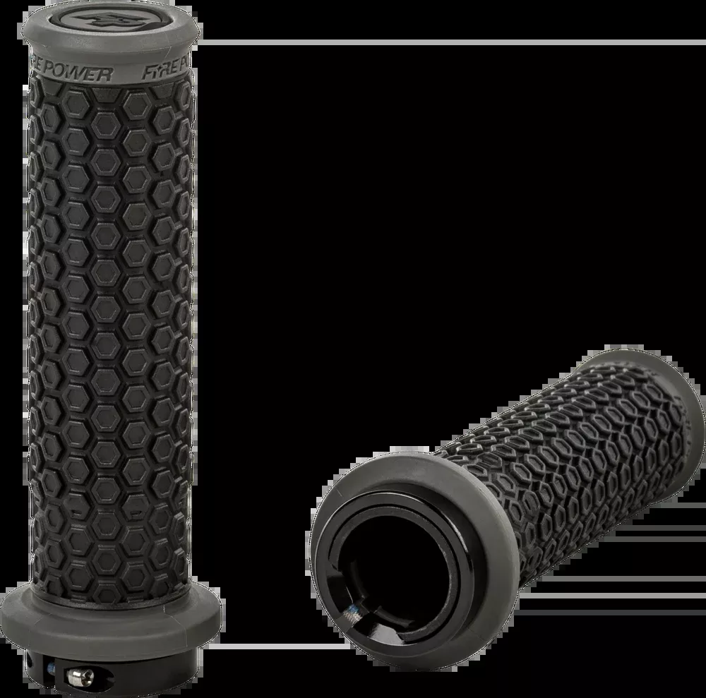 Fire Power Pilot ATV Lock-ON Grips Black Gray