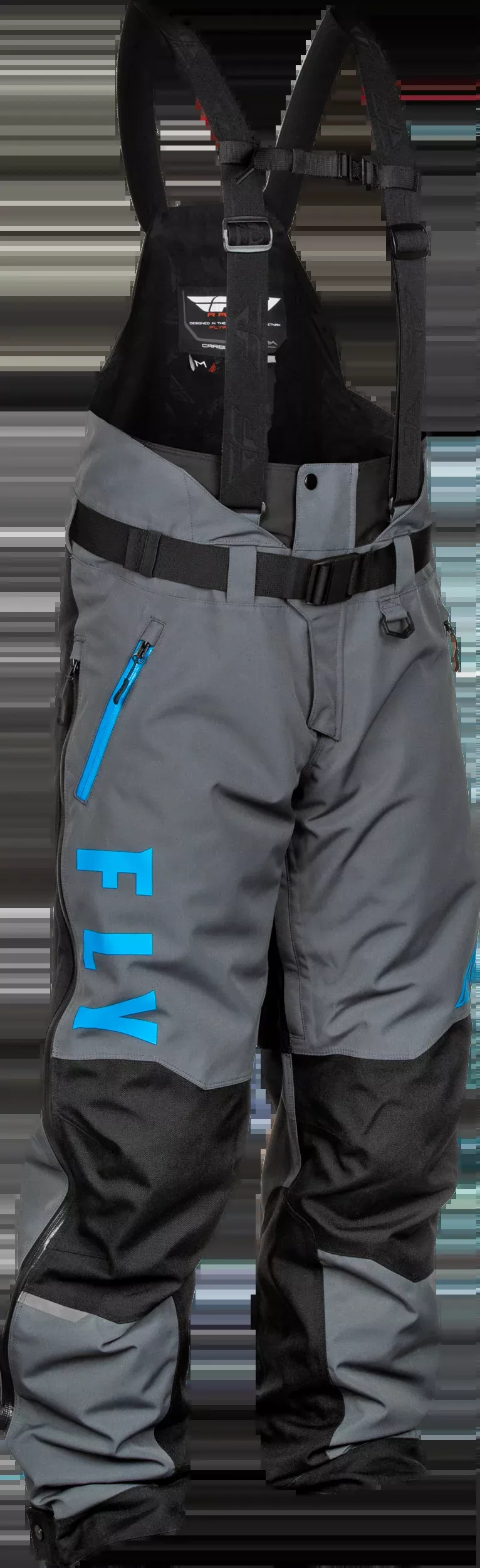 Fly Racing Carbon Bib Grey/Blue Lg-470-6205L
