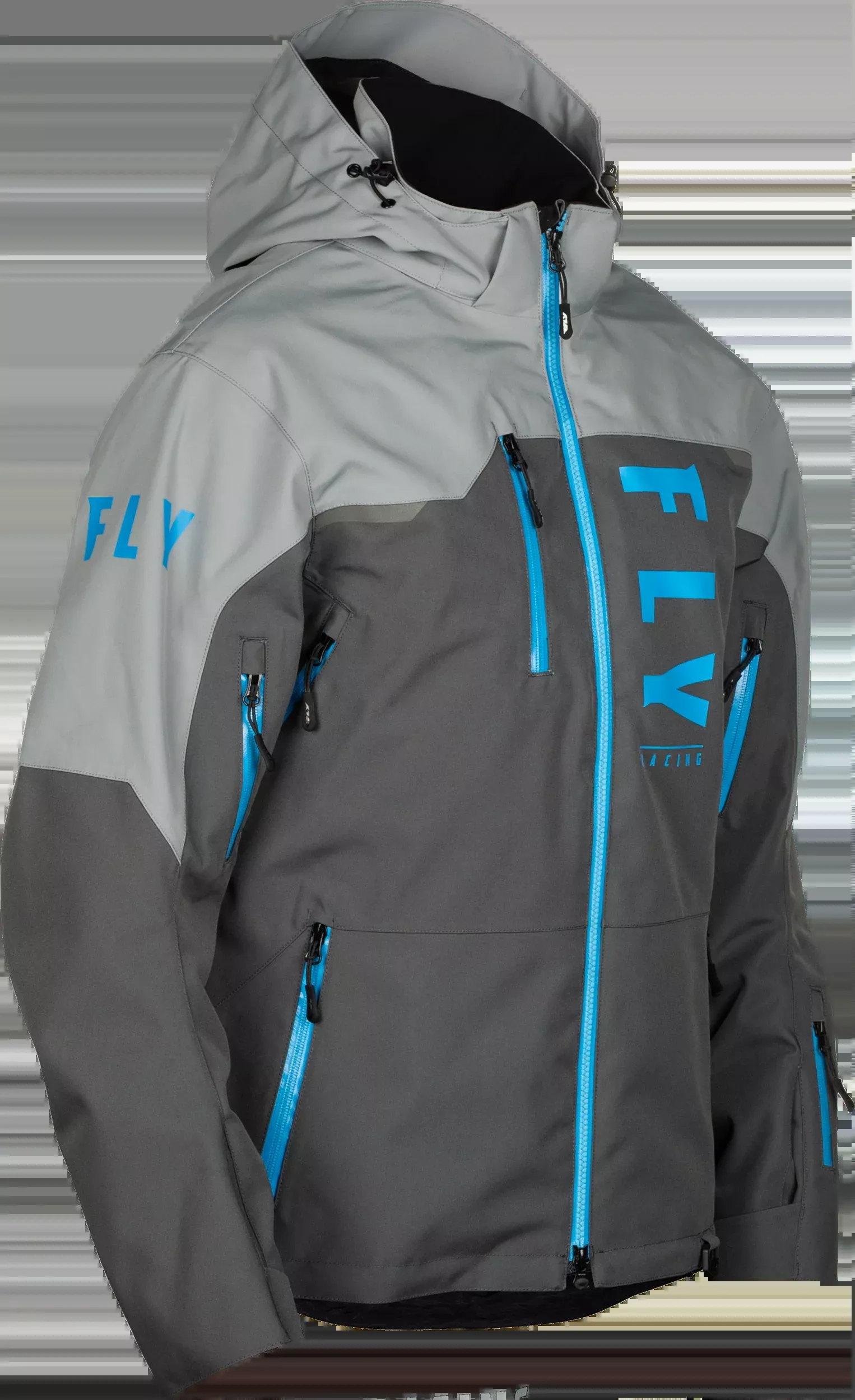 Fly Racing Carbon Jacket Grey/Blue 2x-470-52072X