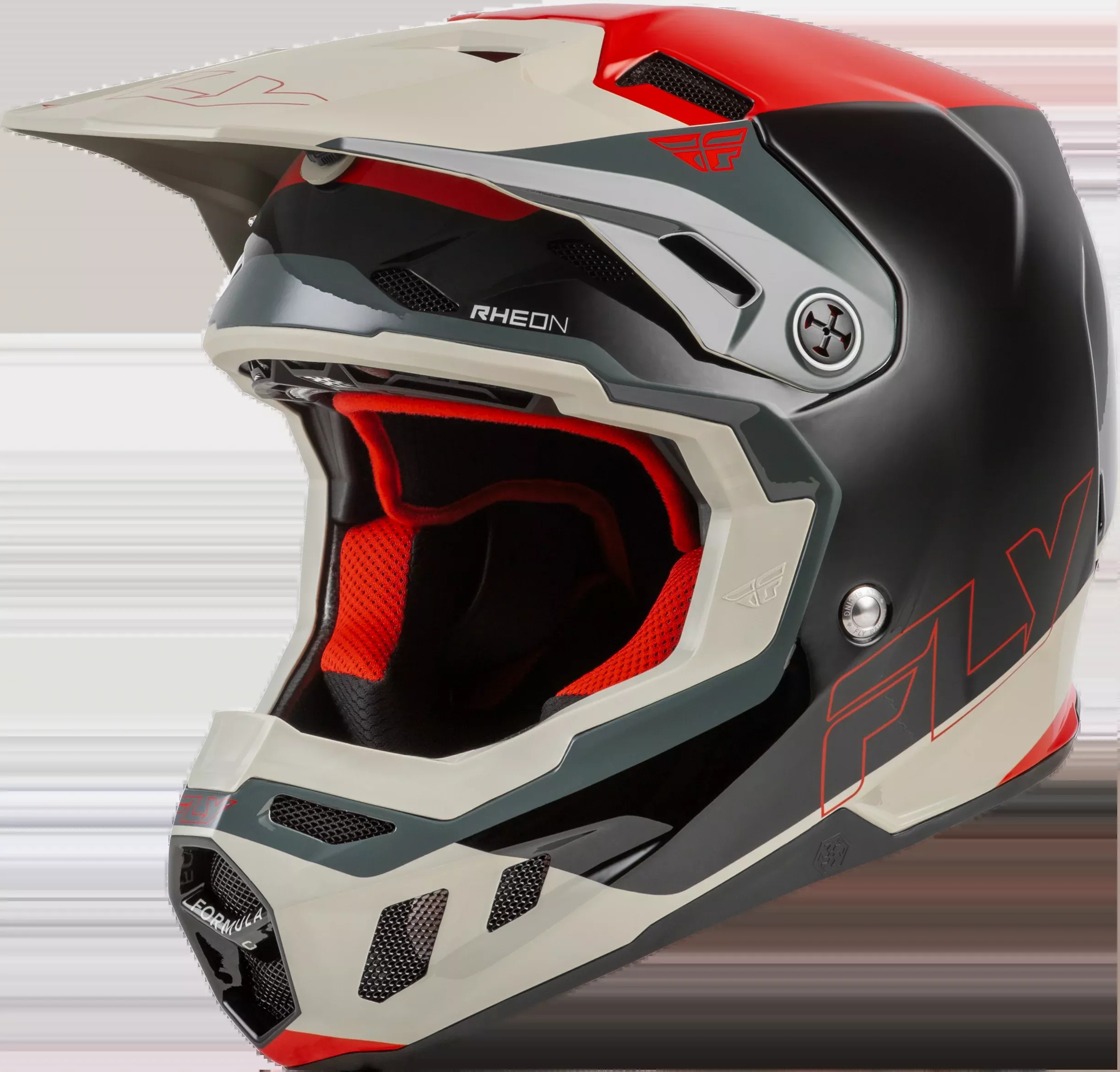 Fly Racing Formula Cc Glide Helmet Black/Red/Grey Md-73-4353M