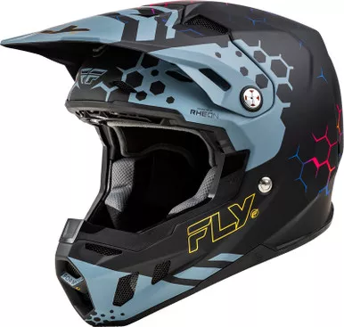 Fly Racing Formula CC Tektonic Matte Black Slate Blue Helmet