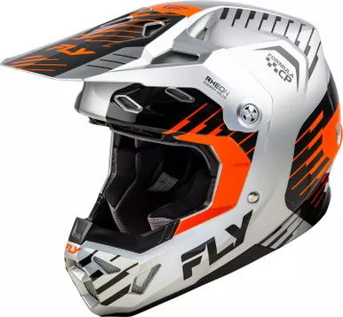 Fly Racing Formula CP Slice Grey Orange Black Helmet