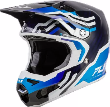 Fly Racing Formula S Carbon Byte Blue White Helmet