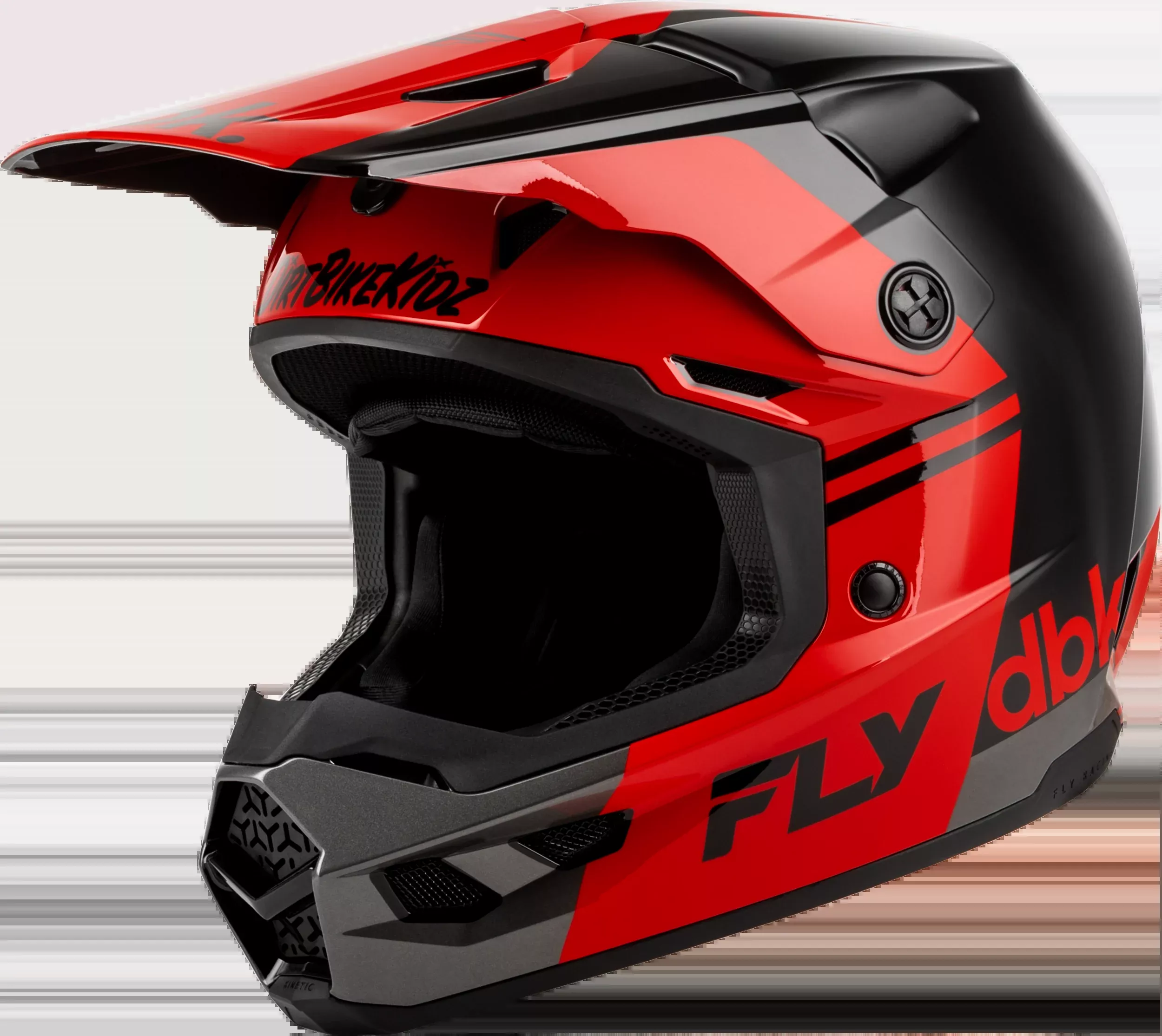 Fly Racing Kinetic Dbk Helmet Black/Red/Grey Md-73-2005M