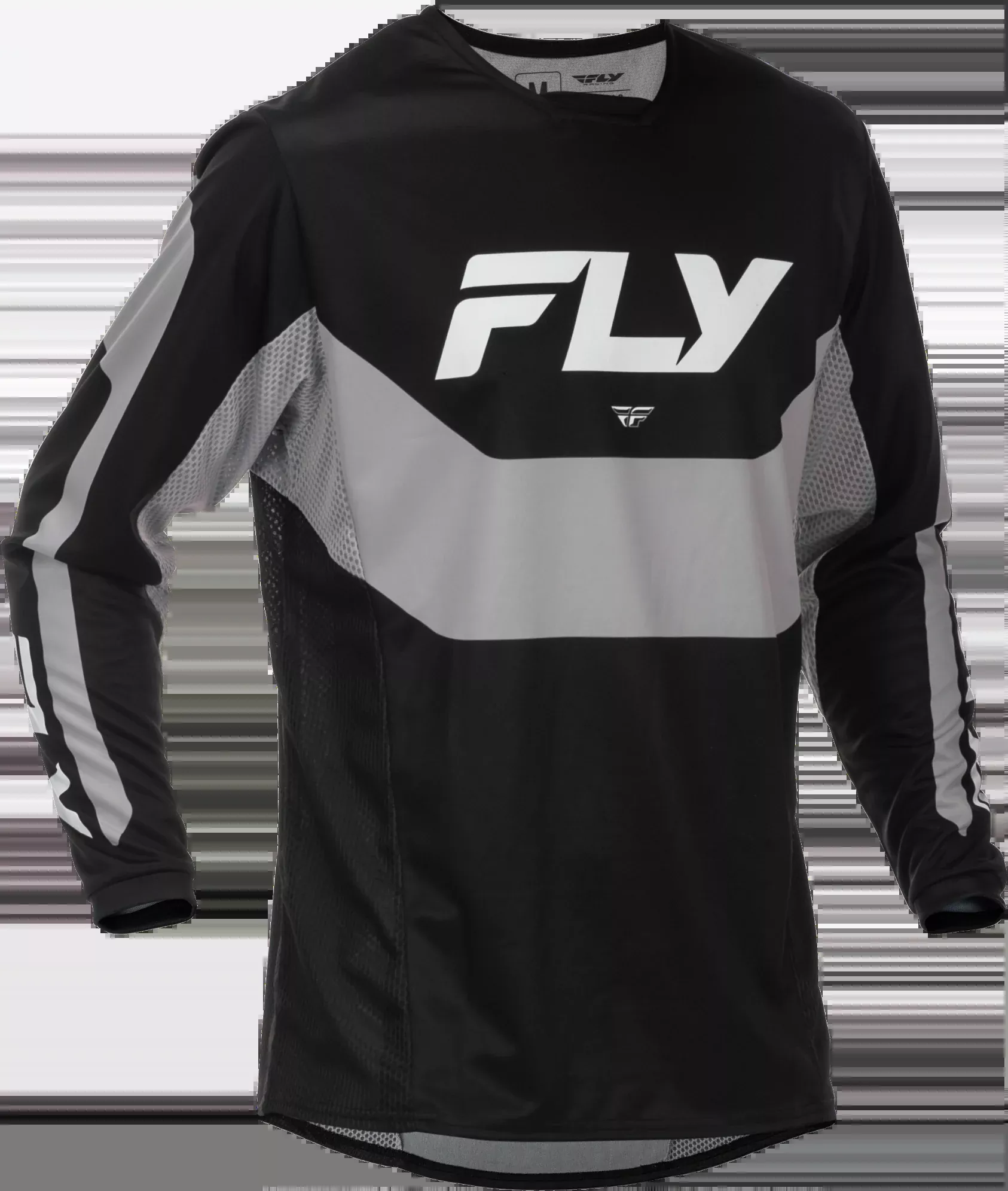 Fly Racing Kinetic Jersey Black/Grey Md-379-420M