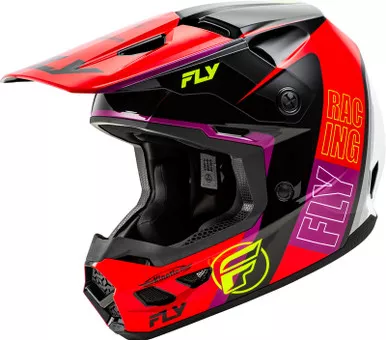 Fly Racing Kinetic Rally Red Black White Helmet