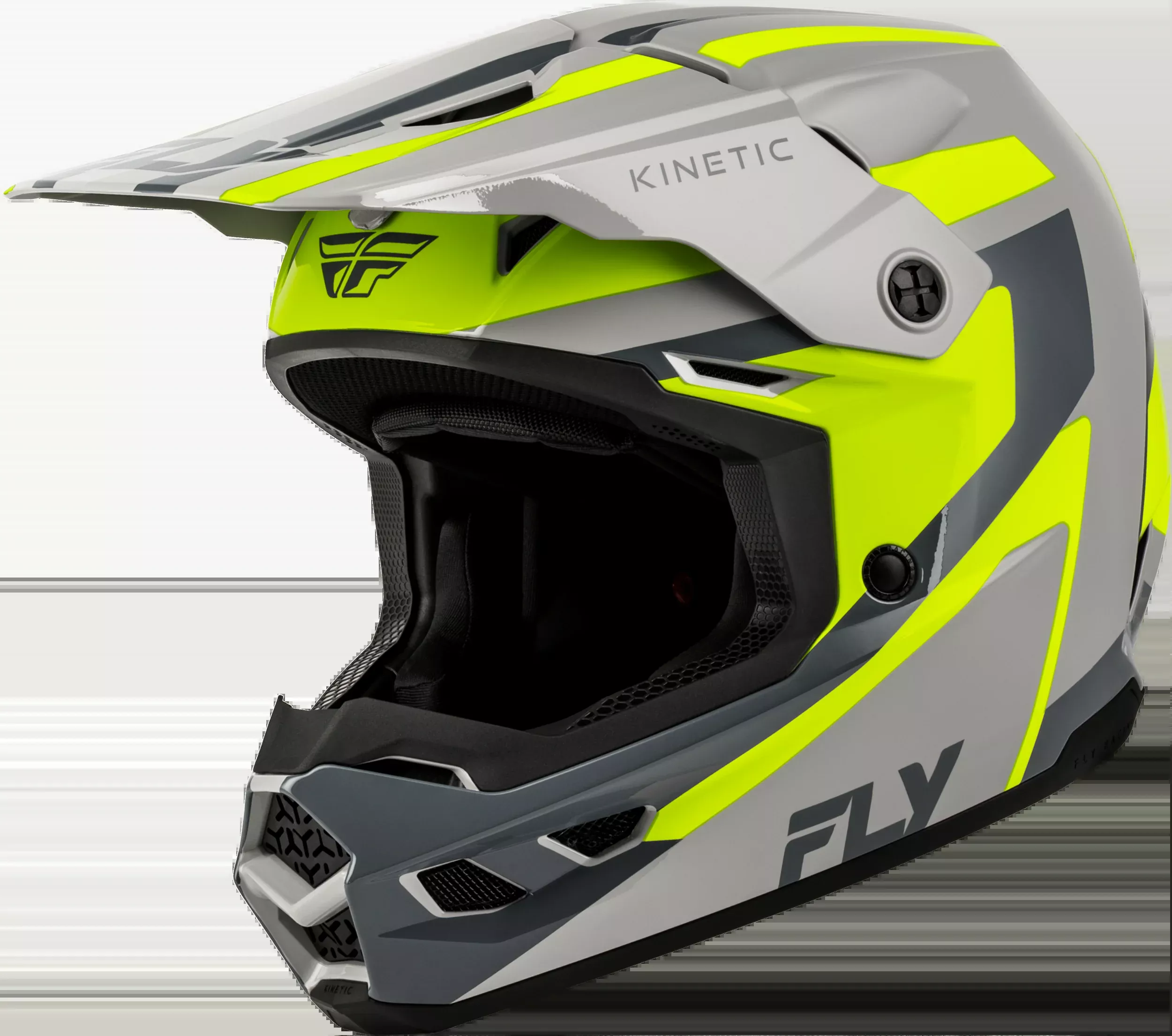 Fly Racing Kinetic Sync Helmet Grey/Hi-Vis Md-73-2004M