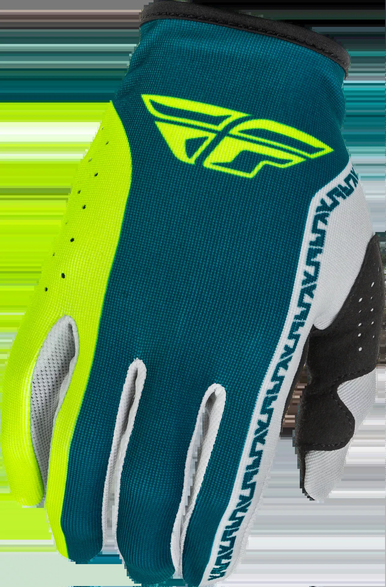 Fly Racing Lite Gloves Grey/Lime/Teal Md-379-713M