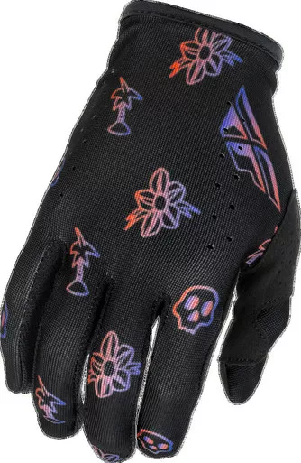 Fly Racing Lite Outline Black Red Purple Gloves