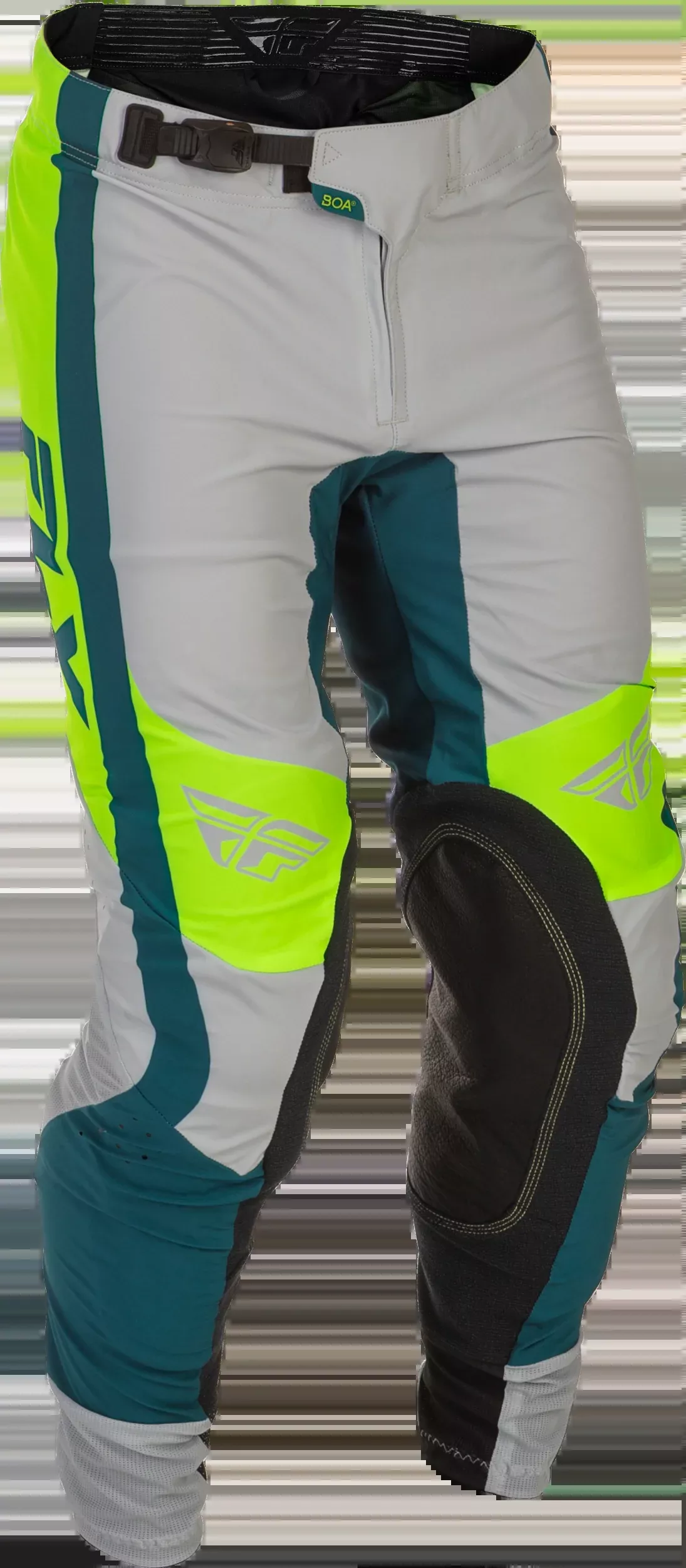 Fly Racing Lite Pants Grey/Lime/Teal Sz 28-379-73328