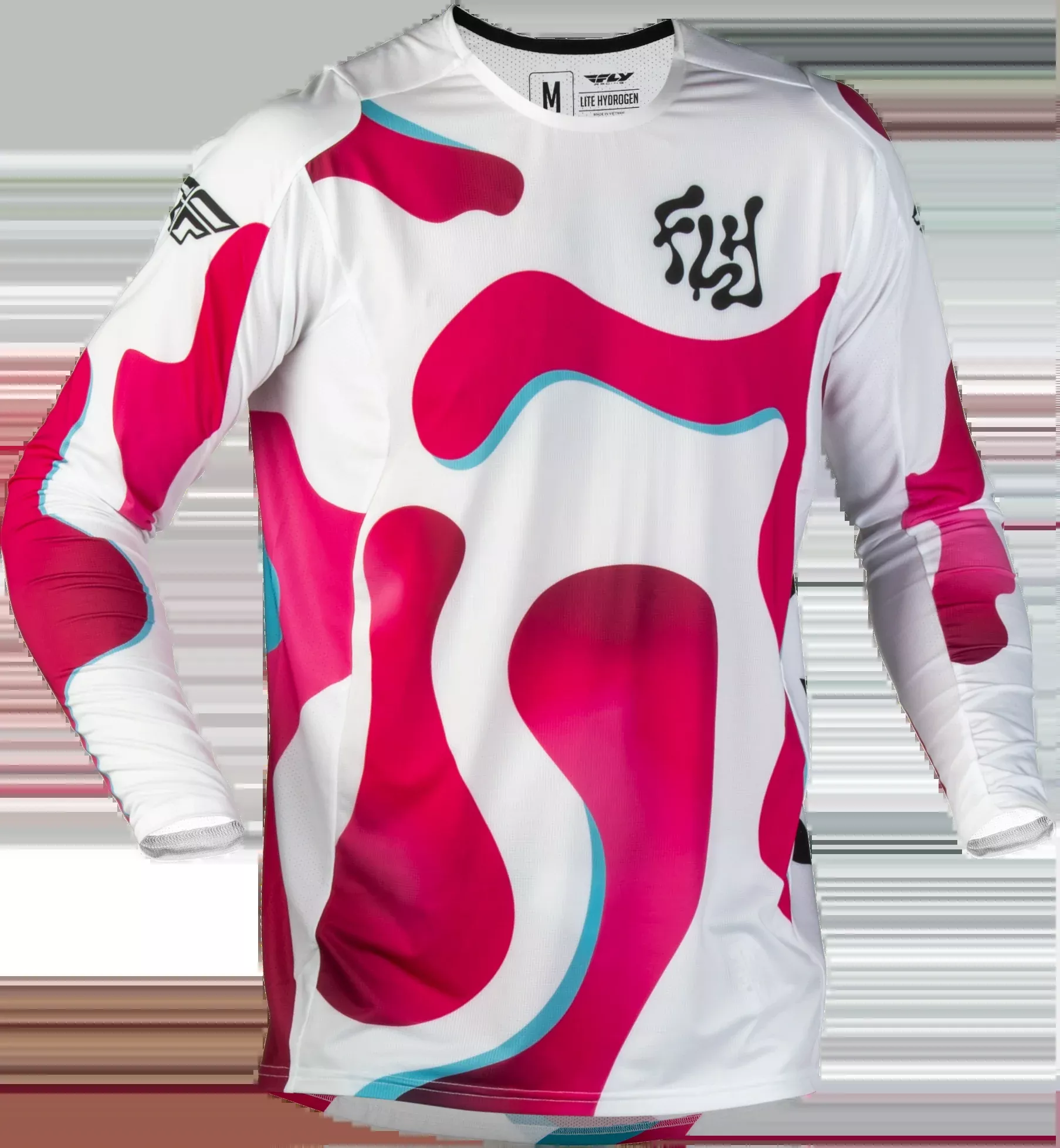 Fly Racing Lite Vibe Jersey White/Pink/Blue Md-380-724M