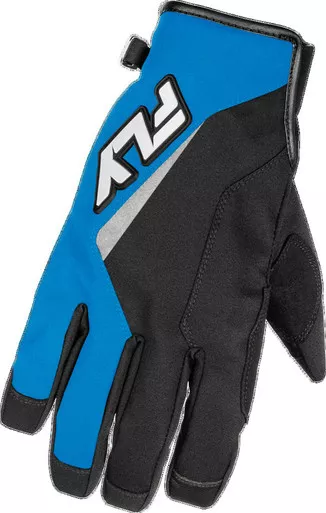 Fly Racing Title Blue White Gloves