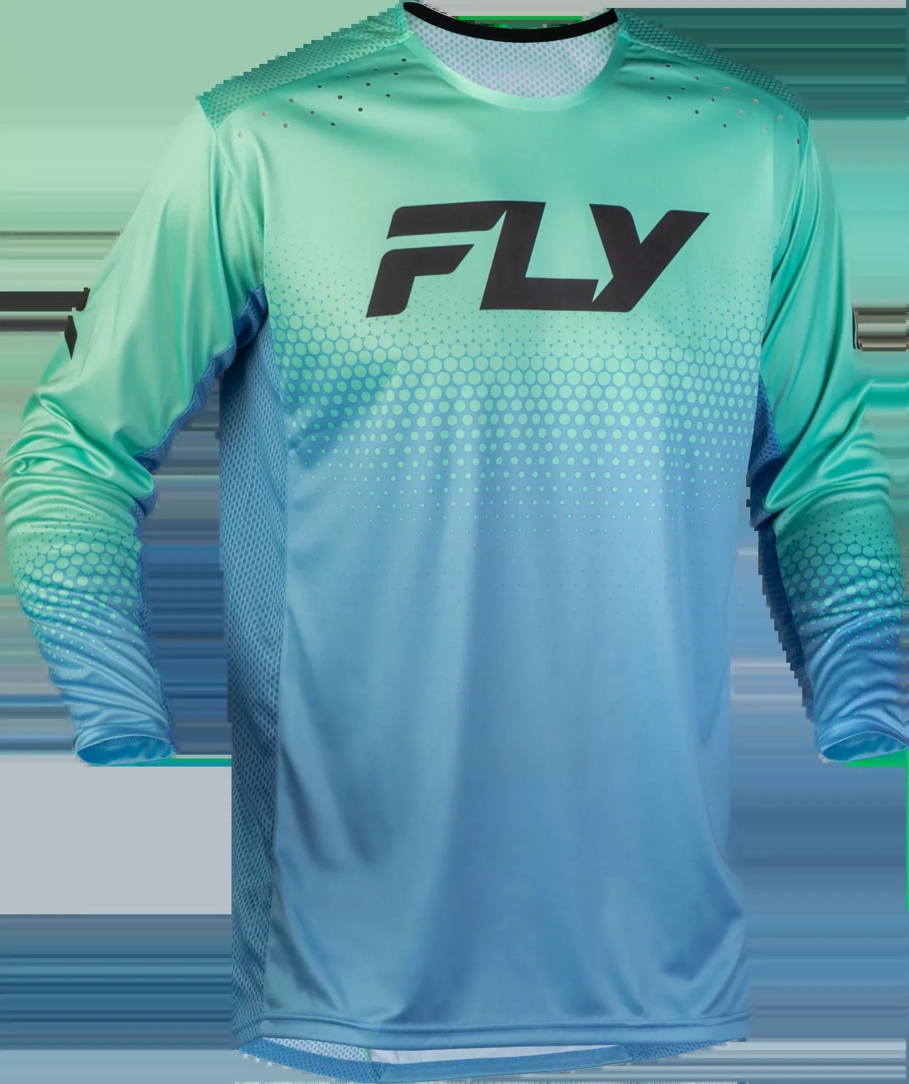Fly Racing Yth Rayce Sonar Bicycle Jersey Teal/Aqua Ys-380-055YS