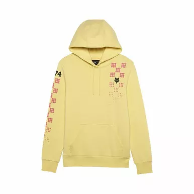 Fox Racing V25 Womens Check It Pale Yellow Fleece Pullover
