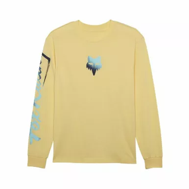 Fox Racing V25 Womens Scripted LS Pale Yellow Tee